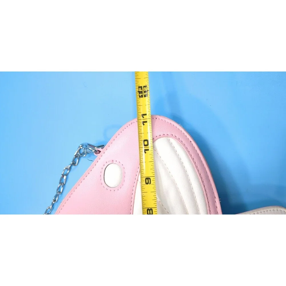 Mushroom Shape Crossbody Bag Pink White COSPLAY Faux Leather Purse